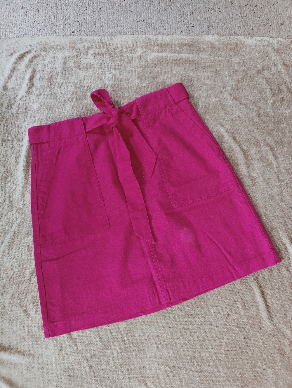 J.Crew Factory Linen-cotton blend utility skirt In Pink, Size 8 - Picture 2 of 8
